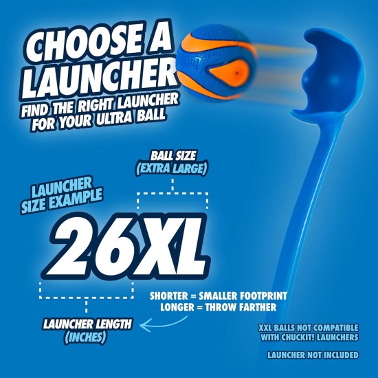 Chuckit! Ultra Squeaker Rubber High Bounce Dog Toy for Land and Water Cannon, Extra Large Chuckit! Ultra Squeaker Rubber High Bounce Dog Toy for Land and Water Cannon, Extra Large
