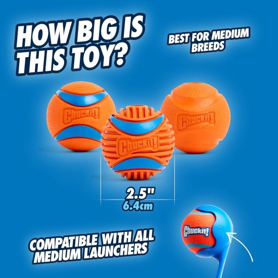 Chuckit! Ultra Squeaker Rubber High Bounce Dog Toy for Land and Water Cannon, Extra Large Chuckit! Ultra Squeaker Rubber High Bounce Dog Toy for Land and Water Cannon, Extra Large