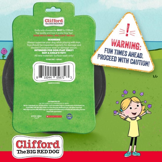 Clifford® Flying Disc Frisbee Dog Toy, Durable Dog Frisbee for Aggressive Chewers, Quality, Strong Rubber Frisbee for Dogs for Fetch, Throwing and Tugging Clifford® Flying Disc Frisbee Dog Toy, Durable Dog Frisbee for Aggressive Chewers, Quality, Strong Rubber Frisbee for Dogs for Fetch, Throwing and Tugging
