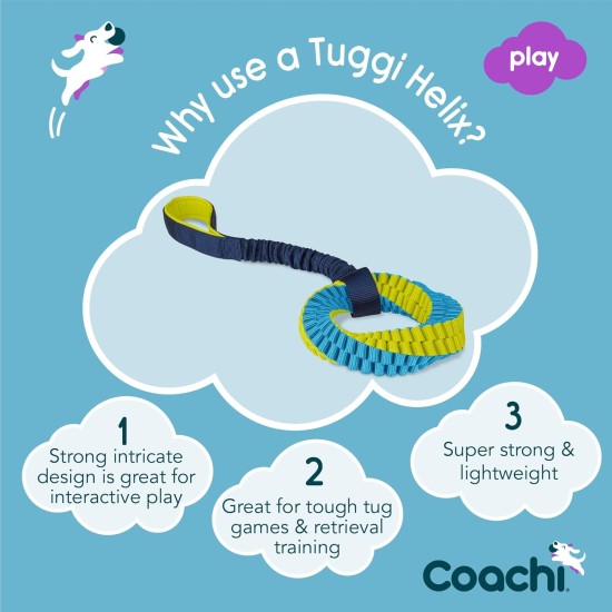 Coachi Tuggi Hide, Perfect for Interactive Play, Robust & Comfortable, Stretchy Bungee Handle, Reward Training, Recall Training, Stop Biting & Chewing, Ideal for Agility. For Dogs & Puppies Coachi Tuggi Hide, Perfect for Interactive Play, Robust & Comfortable, Stretchy Bungee Handle, Reward Training, Recall Training, Stop Biting & Chewing, Ideal for Agility. For Dogs & Puppies