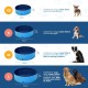 Cool Paws Collapsible Dog Pool 80 x 30 cm - Foldable Plastic Paddling Pool for Dogs and Cats Leakproof Indoor Outdoor Portable Kids Pool (Blue, Small) Cool Paws Collapsible Dog Pool 80 x 30 cm - Foldable Plastic Paddling Pool for Dogs and Cats Leakproof Indoor Outdoor Portable Kids Pool (Blue, Small)