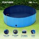 Cool Paws Collapsible Dog Pool 80 x 30 cm - Foldable Plastic Paddling Pool for Dogs and Cats Leakproof Indoor Outdoor Portable Kids Pool (Blue, Small) Cool Paws Collapsible Dog Pool 80 x 30 cm - Foldable Plastic Paddling Pool for Dogs and Cats Leakproof Indoor Outdoor Portable Kids Pool (Blue, Small)