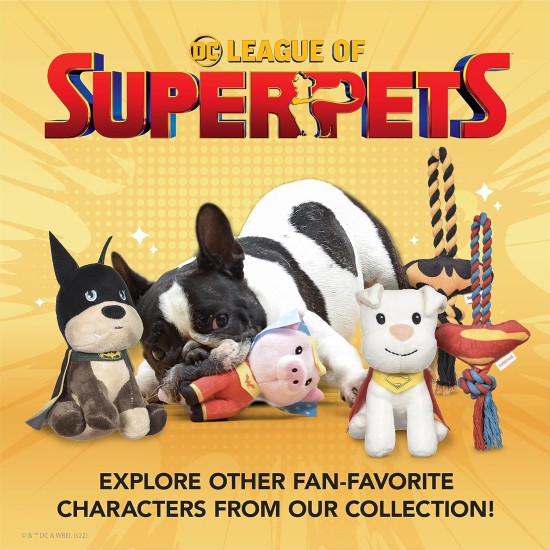 DC Comics Superpets Ace Plush Bone with Squeaky Bone 6" Ace Dog Toy Superpets Movie Batman Logo Chew Toy DC Dog Toy Accessories DC Comics Superpets Ace Plush Bone with Squeaky Bone 6" Ace Dog Toy Superpets Movie Batman Logo Chew Toy DC Dog Toy Accessories