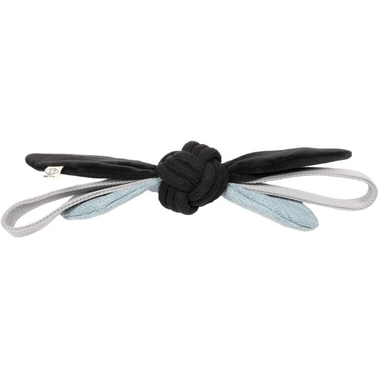 D&D Home, Jule Dog Toy, 37 x 6.5 x 6.5 cm, Black, Cotton Rope, Durable with Durable Textile Buckles, Crinkle Noise, Interesting Material Combination D&D Home, Jule Dog Toy, 37 x 6.5 x 6.5 cm, Black, Cotton Rope, Durable with Durable Textile Buckles, Crinkle Noise, Interesting Material Combination
