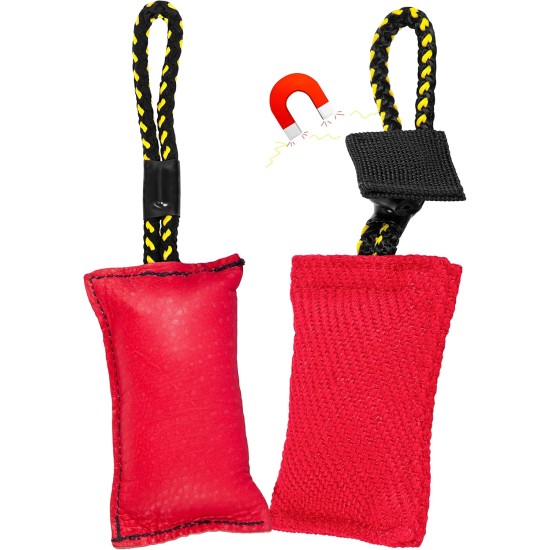 DINGO GEAR Magnetic Dog Training Kit: Encased Magnet, Red Nylcot & Genuine Leather Bite Puller DINGO GEAR Magnetic Dog Training Kit: Encased Magnet, Red Nylcot & Genuine Leather Bite Puller