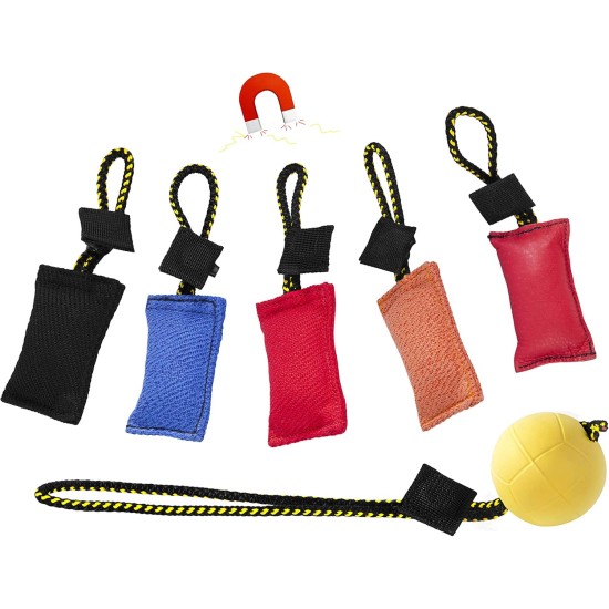 DINGO GEAR Magnetic Dog Training Kit: Encased Magnet, Red Nylcot & Genuine Leather Bite Puller DINGO GEAR Magnetic Dog Training Kit: Encased Magnet, Red Nylcot & Genuine Leather Bite Puller