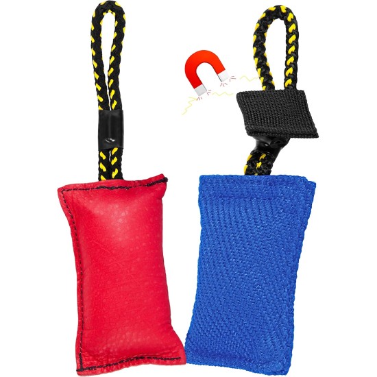 DINGO GEAR Magnetic Dog Training Kit: Encased Magnet, Red Nylcot & Genuine Leather Bite Puller DINGO GEAR Magnetic Dog Training Kit: Encased Magnet, Red Nylcot & Genuine Leather Bite Puller