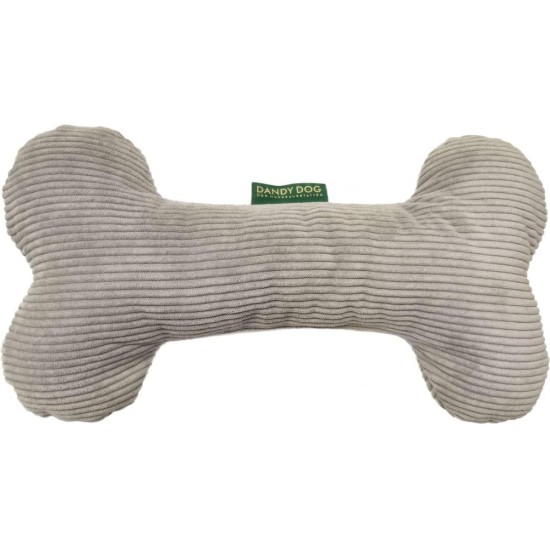 Dandy Dog Dog Toy Bone Relax Grey Size S/M Dandy Dog Dog Toy Bone Relax Grey Size S/M