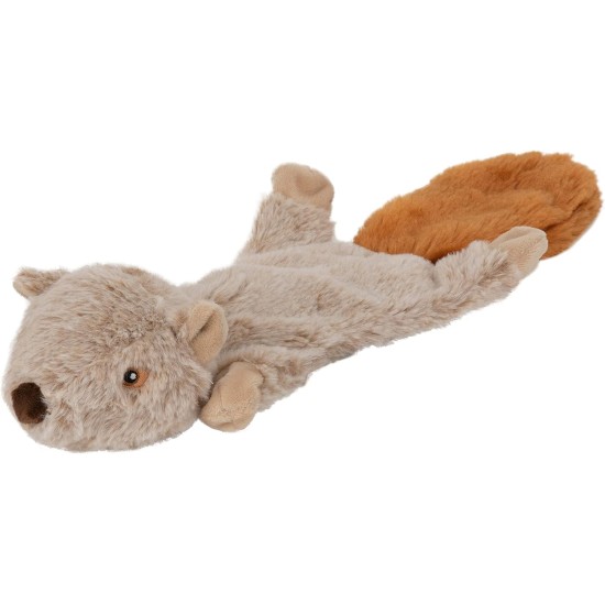 Dehner Wild Nature Flat Squirrel Dog Toy with Squeaker Length 45 cm Polyester Brown Dehner Wild Nature Flat Squirrel Dog Toy with Squeaker Length 45 cm Polyester Brown
