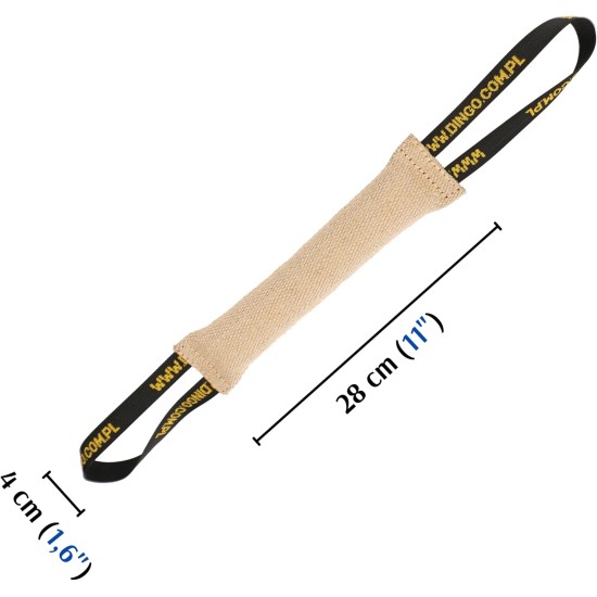 Dingo 10553-2 Jute Teething Sausage 2 Handles Reinforced Dog Training Game with Dog Fetch Training Handmade Length 60 cm Natural Colour Dingo 10553-2 Jute Teething Sausage 2 Handles Reinforced Dog Training Game with Dog Fetch Training Handmade Length 60 cm Natural Colour