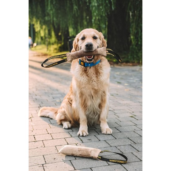 Dingo 10553-2 Jute Teething Sausage 2 Handles Reinforced Dog Training Game with Dog Fetch Training Handmade Length 60 cm Natural Colour Dingo 10553-2 Jute Teething Sausage 2 Handles Reinforced Dog Training Game with Dog Fetch Training Handmade Length 60 cm Natural Colour