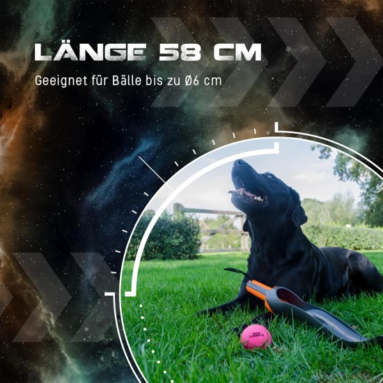 Dog Comets Star Launcher - 58 cm - Ball Launcher - Dog Toy - Suitable for Balls Diameter 6 cm - ABS Plastic - S-RS Rubber Coating - Fetch Toy - Interactive Dog Toy - Green Dog Comets Star Launcher - 58 cm - Ball Launcher - Dog Toy - Suitable for Balls Diameter 6 cm - ABS Plastic - S-RS Rubber Coating - Fetch Toy - Interactive Dog Toy - Green