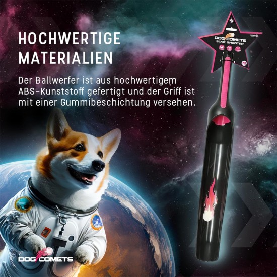 Dog Comets Star Launcher - 58 cm - Ball Launcher - Dog Toy - Suitable for Balls Diameter 6 cm - ABS Plastic - S-RS Rubber Coating - Fetch Toy - Interactive Dog Toy - Green Dog Comets Star Launcher - 58 cm - Ball Launcher - Dog Toy - Suitable for Balls Diameter 6 cm - ABS Plastic - S-RS Rubber Coating - Fetch Toy - Interactive Dog Toy - Green