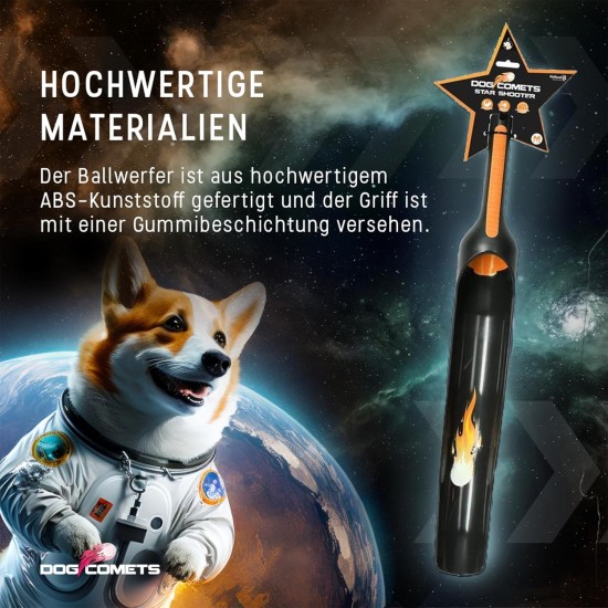Dog Comets Star Launcher - 58 cm - Ball Launcher - Dog Toy - Suitable for Balls Diameter 6 cm - ABS Plastic - S-RS Rubber Coating - Fetch Toy - Interactive Dog Toy - Green Dog Comets Star Launcher - 58 cm - Ball Launcher - Dog Toy - Suitable for Balls Diameter 6 cm - ABS Plastic - S-RS Rubber Coating - Fetch Toy - Interactive Dog Toy - Green