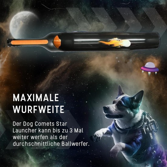 Dog Comets Star Launcher - 58 cm - Ball Launcher - Dog Toy - Suitable for Balls Diameter 6 cm - ABS Plastic - S-RS Rubber Coating - Fetch Toy - Interactive Dog Toy - Green Dog Comets Star Launcher - 58 cm - Ball Launcher - Dog Toy - Suitable for Balls Diameter 6 cm - ABS Plastic - S-RS Rubber Coating - Fetch Toy - Interactive Dog Toy - Green