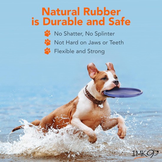 Dog Frisbee, Dog Toy for Large Dogs, Aerodynamic Dog Frisbee in Visible Blue Colour, Rubber for Catching Games, Agility, Dog Training, Small, Medium and Large Dogs Dog Frisbee, Dog Toy for Large Dogs, Aerodynamic Dog Frisbee in Visible Blue Colour, Rubber for Catching Games, Agility, Dog Training, Small, Medium and Large Dogs