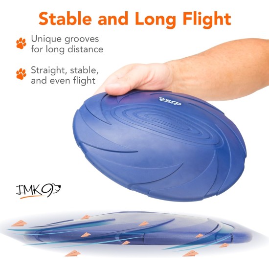 Dog Frisbee, Dog Toy for Large Dogs, Aerodynamic Dog Frisbee in Visible Blue Colour, Rubber for Catching Games, Agility, Dog Training, Small, Medium and Large Dogs Dog Frisbee, Dog Toy for Large Dogs, Aerodynamic Dog Frisbee in Visible Blue Colour, Rubber for Catching Games, Agility, Dog Training, Small, Medium and Large Dogs