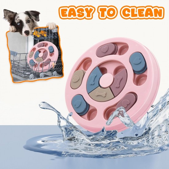 Dog Puzzle Toy - Slow Feeder - Interactive Training Toy Box - Creative Dog Smart Beginner, Improve the IQ of the Dog, Non-Slip Slow Feeder for Puppies Dogs Boredom (Pink) Dog Puzzle Toy - Slow Feeder - Interactive Training Toy Box - Creative Dog Smart Beginner, Improve the IQ of the Dog, Non-Slip Slow Feeder for Puppies Dogs Boredom (Pink)