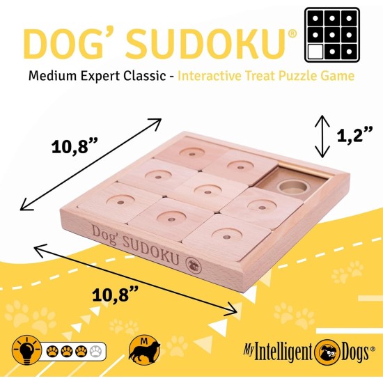 Dog' Sudoku Medium Expert Classic - My Intelligent Dogs Interaktives Hundespielzeug aus Holz Dog' Sudoku Medium Expert Classic - My Intelligent Dogs Interaktives Hundespielzeug aus Holz