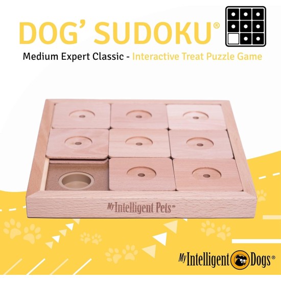 Dog' Sudoku Medium Expert Classic - My Intelligent Dogs Interaktives Hundespielzeug aus Holz Dog' Sudoku Medium Expert Classic - My Intelligent Dogs Interaktives Hundespielzeug aus Holz