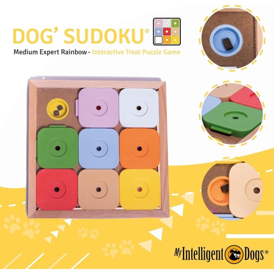 Dog' Sudoku Medium Expert Rainbow - My Intelligent Dogs Interaktives Hundespielzeug Dog' Sudoku Medium Expert Rainbow - My Intelligent Dogs Interaktives Hundespielzeug