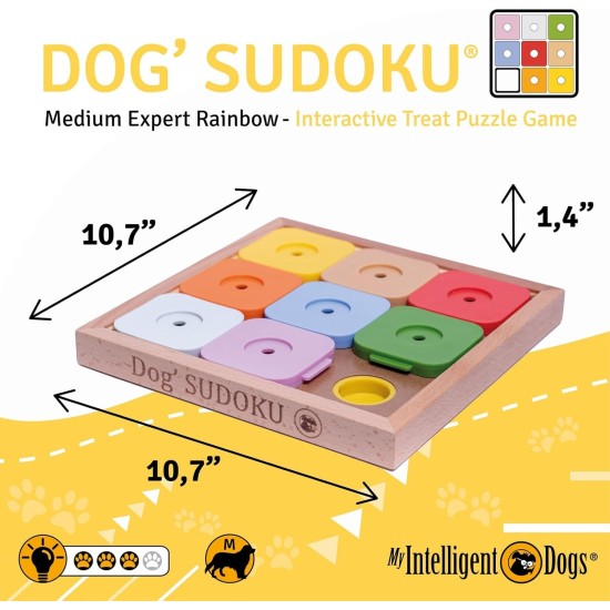Dog' Sudoku Medium Expert Rainbow - My Intelligent Dogs Interaktives Hundespielzeug Dog' Sudoku Medium Expert Rainbow - My Intelligent Dogs Interaktives Hundespielzeug