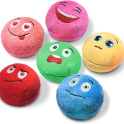 Dog Toy Squeaky Plush Teething Ball for Small Dogs, Interactive Stuffed Balls to Keep Them Busy (Small, 2.6 inch, 6 Pack) Dog Toy Squeaky Plush Teething Ball for Small Dogs, Interactive Stuffed Balls to Keep Them Busy (Small, 2.6 inch, 6 Pack)
