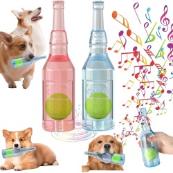 Dog Water Bottle Toy, Tennis Ball in Bottle Dog Toy, Crunch Play Bottle Toy, Tennis Dog Chew Toy Bottle, for Medium Small Dogs Chew Toys (2PCS-A) Dog Water Bottle Toy, Tennis Ball in Bottle Dog Toy, Crunch Play Bottle Toy, Tennis Dog Chew Toy Bottle, for Medium Small Dogs Chew Toys (2PCS-A)