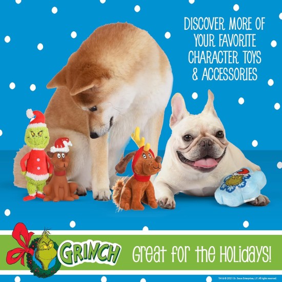 Dr. Seuss for Pets The Grinch Max Santa Figure Plush Squeaky Dog Toy, The Grinch Plush Dog Toy from Dr Seuss Collection, Large Christmas Dog Toy for Holidays, 9 Inch Dr. Seuss for Pets The Grinch Max Santa Figure Plush Squeaky Dog Toy, The Grinch Plush Dog Toy from Dr Seuss Collection, Large Christmas Dog Toy for Holidays, 9 Inch