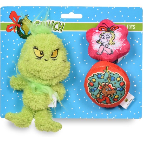 Dr. Seuss for Pets The Grinch Max Santa Figure Plush Squeaky Dog Toy, The Grinch Plush Dog Toy from Dr Seuss Collection, Large Christmas Dog Toy for Holidays, 9 Inch Dr. Seuss for Pets The Grinch Max Santa Figure Plush Squeaky Dog Toy, The Grinch Plush Dog Toy from Dr Seuss Collection, Large Christmas Dog Toy for Holidays, 9 Inch