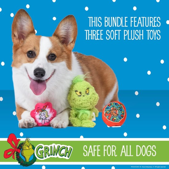 Dr. Seuss for Pets The Grinch Max Santa Figure Plush Squeaky Dog Toy, The Grinch Plush Dog Toy from Dr Seuss Collection, Large Christmas Dog Toy for Holidays, 9 Inch Dr. Seuss for Pets The Grinch Max Santa Figure Plush Squeaky Dog Toy, The Grinch Plush Dog Toy from Dr Seuss Collection, Large Christmas Dog Toy for Holidays, 9 Inch