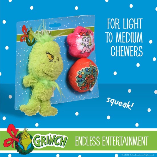 Dr. Seuss for Pets The Grinch Max Santa Figure Plush Squeaky Dog Toy, The Grinch Plush Dog Toy from Dr Seuss Collection, Large Christmas Dog Toy for Holidays, 9 Inch Dr. Seuss for Pets The Grinch Max Santa Figure Plush Squeaky Dog Toy, The Grinch Plush Dog Toy from Dr Seuss Collection, Large Christmas Dog Toy for Holidays, 9 Inch