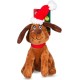 Dr. Seuss for Pets The Grinch Max Santa Figure Plush Squeaky Dog Toy, The Grinch Plush Dog Toy from Dr Seuss Collection, Large Christmas Dog Toy for Holidays, 9 Inch