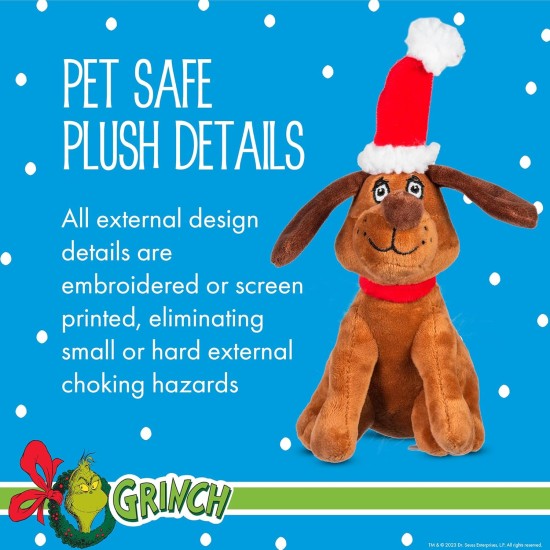 Dr. Seuss for Pets The Grinch Max Santa Figure Plush Squeaky Dog Toy, The Grinch Plush Dog Toy from Dr Seuss Collection, Large Christmas Dog Toy for Holidays, 9 Inch Dr. Seuss for Pets The Grinch Max Santa Figure Plush Squeaky Dog Toy, The Grinch Plush Dog Toy from Dr Seuss Collection, Large Christmas Dog Toy for Holidays, 9 Inch