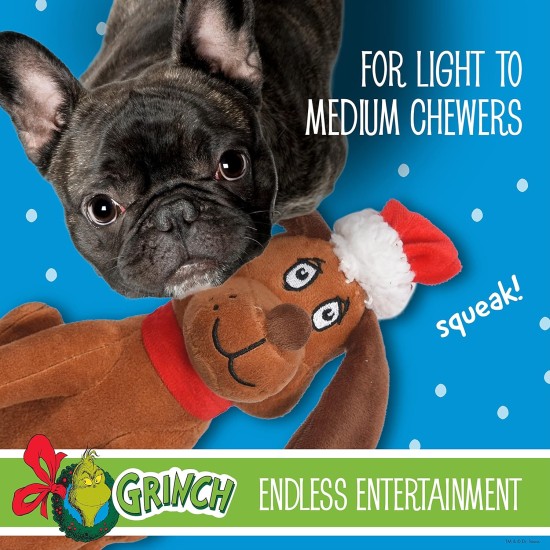 Dr. Seuss for Pets The Grinch Max Santa Figure Plush Squeaky Dog Toy, The Grinch Plush Dog Toy from Dr Seuss Collection, Large Christmas Dog Toy for Holidays, 9 Inch Dr. Seuss for Pets The Grinch Max Santa Figure Plush Squeaky Dog Toy, The Grinch Plush Dog Toy from Dr Seuss Collection, Large Christmas Dog Toy for Holidays, 9 Inch