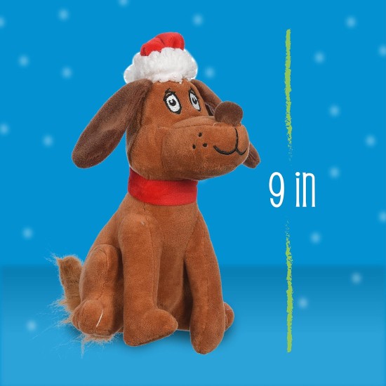 Dr. Seuss for Pets The Grinch Max Santa Figure Plush Squeaky Dog Toy, The Grinch Plush Dog Toy from Dr Seuss Collection, Large Christmas Dog Toy for Holidays, 9 Inch Dr. Seuss for Pets The Grinch Max Santa Figure Plush Squeaky Dog Toy, The Grinch Plush Dog Toy from Dr Seuss Collection, Large Christmas Dog Toy for Holidays, 9 Inch