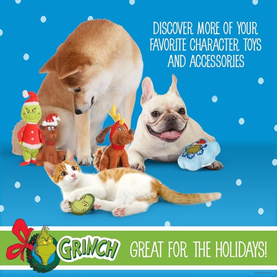 Dr. Seuss for Pets The Grinch Max Santa Figure Plush Squeaky Dog Toy, The Grinch Plush Dog Toy from Dr Seuss Collection, Large Christmas Dog Toy for Holidays, 9 Inch Dr. Seuss for Pets The Grinch Max Santa Figure Plush Squeaky Dog Toy, The Grinch Plush Dog Toy from Dr Seuss Collection, Large Christmas Dog Toy for Holidays, 9 Inch