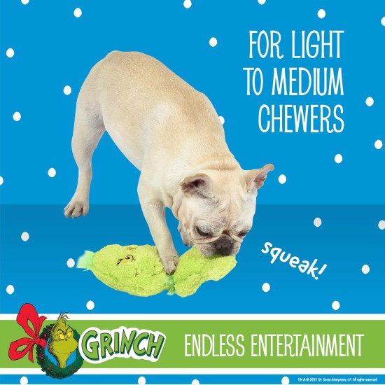 Dr. Seuss for Pets The Grinch Max Santa Figure Plush Squeaky Dog Toy, The Grinch Plush Dog Toy from Dr Seuss Collection, Large Christmas Dog Toy for Holidays, 9 Inch Dr. Seuss for Pets The Grinch Max Santa Figure Plush Squeaky Dog Toy, The Grinch Plush Dog Toy from Dr Seuss Collection, Large Christmas Dog Toy for Holidays, 9 Inch