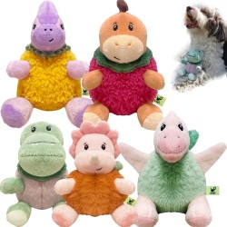 Duuclume Stuffed Squeaky Dog Toys for Aggressive Chewers, Interactive Durable Dinosaur Plush Toys for Puppies, Chew Toys for Small Medium Dogs, 5 Packs Duuclume Stuffed Squeaky Dog Toys for Aggressive Chewers, Interactive Durable Dinosaur Plush Toys for Puppies, Chew Toys for Small Medium Dogs, 5 Packs