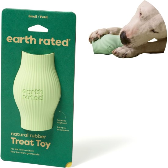 Earth Rated Dog Treat Holder, Enriching Toy for Adult Dogs and Puppies, Dishwasher and Freezer Safe, Natural Rubber, Large, Green Earth Rated Dog Treat Holder, Enriching Toy for Adult Dogs and Puppies, Dishwasher and Freezer Safe, Natural Rubber, Large, Green
