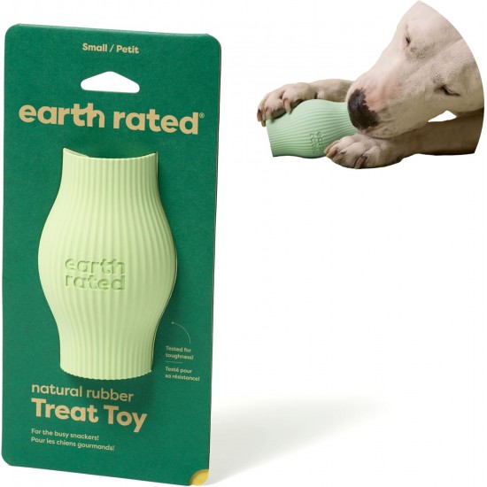 Earth Rated Dog Treat Holder, Enriching Toy for Adult Dogs and Puppies, Dishwasher and Freezer Safe, Natural Rubber, Small, Green Earth Rated Dog Treat Holder, Enriching Toy for Adult Dogs and Puppies, Dishwasher and Freezer Safe, Natural Rubber, Small, Green