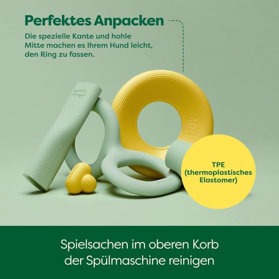 Earth Rated Flying Ring, An Interactive Frisbee for Adult Dogs and Puppies, Does Not Sink in Water, Large, Yellow Earth Rated Flying Ring, An Interactive Frisbee for Adult Dogs and Puppies, Does Not Sink in Water, Large, Yellow