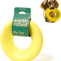 Earth Rated Flying Ring, An Interactive Frisbee for Adult Dogs and Puppies, Does Not Sink in Water, Small, Yellow Earth Rated Flying Ring, An Interactive Frisbee for Adult Dogs and Puppies, Does Not Sink in Water, Small, Yellow