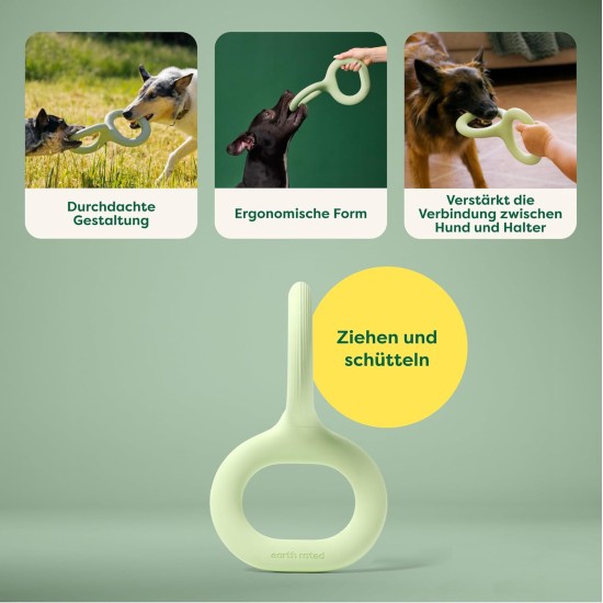 Earth Rated Pull Toy, An Interactive Toy for Adult Dogs and Puppies, Ergonomic Handle, Natural Rubber, Large, Green Earth Rated Pull Toy, An Interactive Toy for Adult Dogs and Puppies, Ergonomic Handle, Natural Rubber, Large, Green