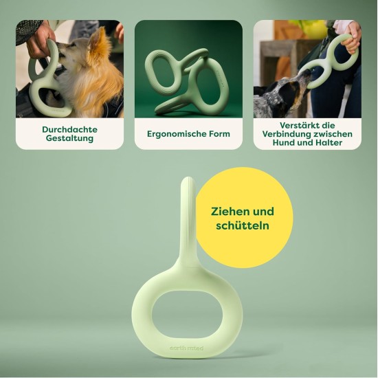 Earth Rated Pull Toy, An Interactive Toy for Adult Dogs and Puppies, Ergonomic Handle, Natural Rubber, Large, Green Earth Rated Pull Toy, An Interactive Toy for Adult Dogs and Puppies, Ergonomic Handle, Natural Rubber, Large, Green