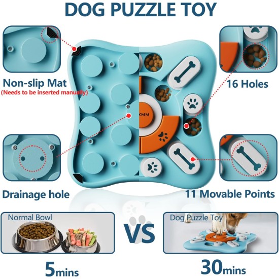 FOXMM Dog Toys for Large, Medium and Small Dogs, Interactive Dog Toys for IQ Training and Mental Stimulation, Dog Treat Puzzle for Fun, Slow Feeding FOXMM Dog Toys for Large, Medium and Small Dogs, Interactive Dog Toys for IQ Training and Mental Stimulation, Dog Treat Puzzle for Fun, Slow Feeding