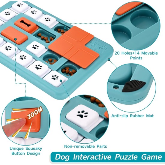 FOXMM Hunde-Puzzle-Spielzeug für große, mittelgroße und kleine Hunde, interaktives Hundespielzeug für IQ-Training und geistige Stimulation, Hundeanreicherungsspielzeug mit Quietsch-Design FOXMM Hunde-Puzzle-Spielzeug für große, mittelgroße und kleine Hunde, interaktives Hundespielzeug für IQ-Training und geistige Stimulation, Hundeanreicherungsspielzeug mit Quietsch-Design