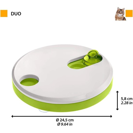 Ferplast Spiel für Hunde und Katzen DUO, ideal zum Knabbern, aus Kunststoff mit rutschfestem Material, Ø 24,5 x 5,8 cm Ferplast Spiel für Hunde und Katzen DUO, ideal zum Knabbern, aus Kunststoff mit rutschfestem Material, Ø 24,5 x 5,8 cm