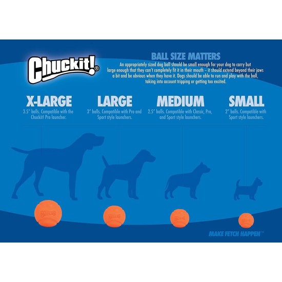 Fetch Dog Ball, Heavy Duty Rubber Dog Toy, Small Launcher Compatible Chew Toy for Dogs, Small, Pack of 2 Fetch Dog Ball, Heavy Duty Rubber Dog Toy, Small Launcher Compatible Chew Toy for Dogs, Small, Pack of 2