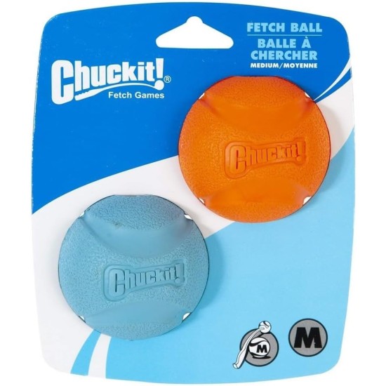 Fetch Dog Ball, Heavy Duty Rubber Dog Toy, Small Launcher Compatible Chew Toy for Dogs, Small, Pack of 2 Fetch Dog Ball, Heavy Duty Rubber Dog Toy, Small Launcher Compatible Chew Toy for Dogs, Small, Pack of 2